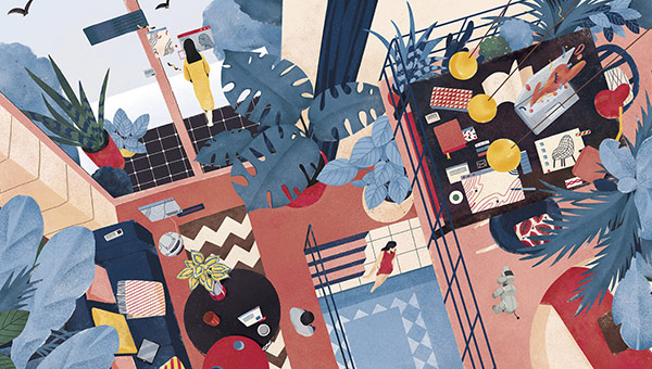 扁平插画设计师 Yulonglli 自由插画艺术家